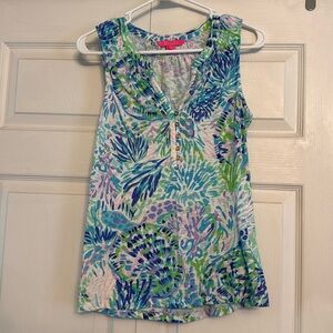 Lilly Pulitzer Essie Button Tank Size Small